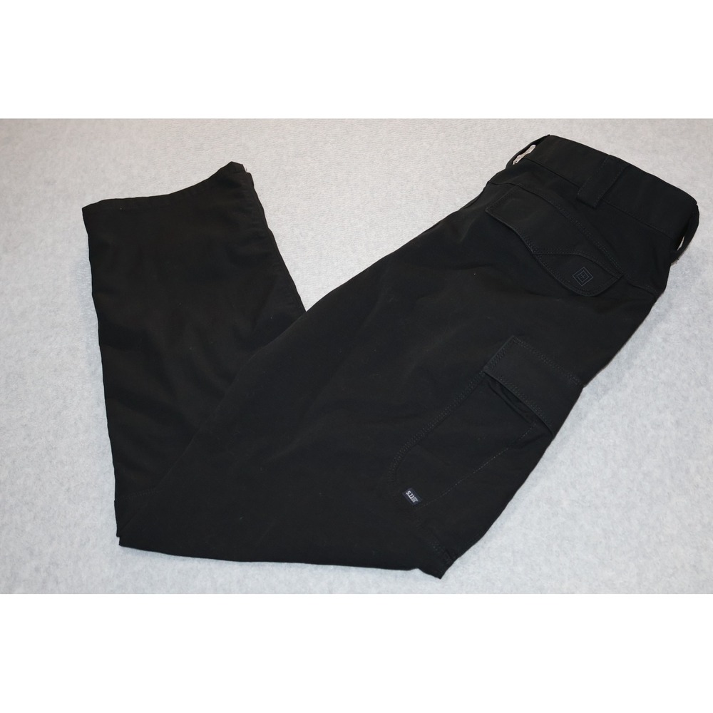 5.11 Tactical Cargo Pants Mens 38x34 Black Ripstop Workwear Utility Rugged